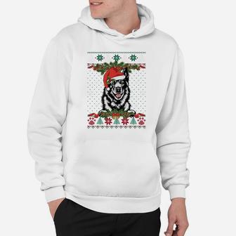 Norwegian Elkhound Dog Xmas Santa Funny Ugly Christmas Sweatshirt Hoodie | Crazezy CA