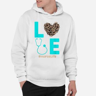 Nurse Life Rn Lpn Cna School Cheetah Heart Leopard Hopeful Hoodie | Crazezy