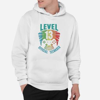 Official Teenager 13Th Birthday Level 13 Unlocked Boys Hoodie | Crazezy AU
