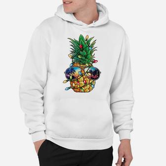 Pineapple Christmas Tree Lights Xmas Men Gifts Sunglasses Sweatshirt Hoodie | Crazezy DE