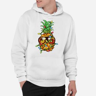 Pineapple Christmas Wear Sunglasses Xmas Lights Boys Gifts Hoodie | Crazezy DE