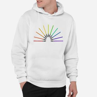 Pride Rainbow Lightsabers Hoodie - Thegiftio UK