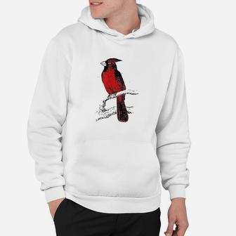 Red Cardinal Bird Love Bird Watching Vintage Hoodie | Crazezy