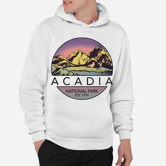 Retro Vintage Acadia National Park Long Sleeve Tee Shirt Hoodie | Crazezy UK