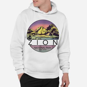 Retro Vintage Zion Shirt National Parks Tee Shirt Hoodie | Crazezy