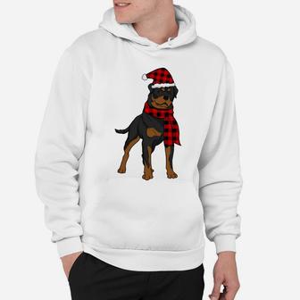 Rottweiler Buffalo Plaid Rotti Dog Lover Christmas Hoodie | Crazezy