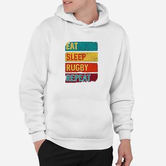 Rugby Player Eat Sleep Rugby Repeat Hoodie | Crazezy