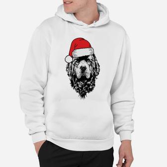 Santa Newfie Newfoundland Dog Ugly Christmas Sweatshirt Hoodie | Crazezy