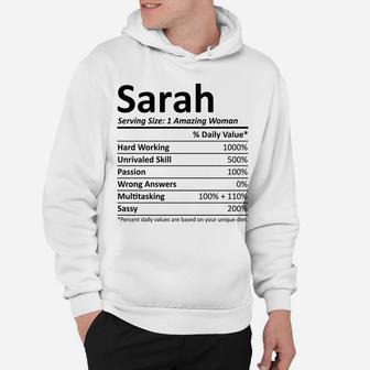 Sarah Nutrition Personalized Name Funny Christmas Gift Idea Hoodie | Crazezy AU
