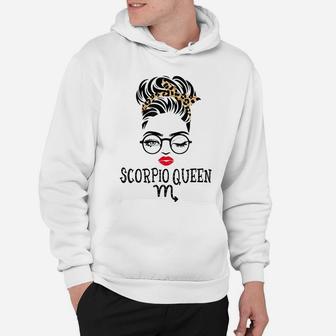 Scorpio Queen Woman Face Wink Eyes Lady Face Birthday Gifts Hoodie | Crazezy