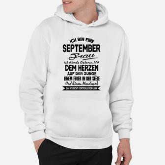 September Braut Geburtstag Hoodie, Lustiges Spruch Design - Seseable