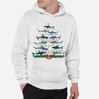 Shark Christmas Tree Ornament, Funny Shark Lovers Xmas Gifts Hoodie | Crazezy DE