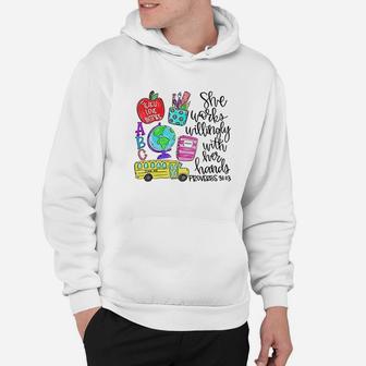 She Works Willingly With Her Hands Instructor Hoodie - Thegiftio UK