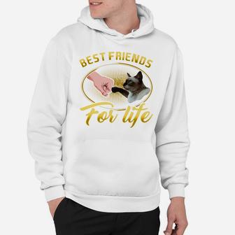 Siamese Cat Best Friends For Life Gift Friends Funny Design Hoodie | Crazezy UK