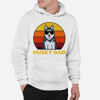 Siberian Husky Dog Dad Sunset Vintage Siberian Husky Dad Sweatshirt Hoodie | Crazezy UK