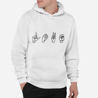 Sign Language Love Signed Asl Valentines Day Hoodie - Thegiftio