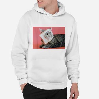 Silly Cat With Slice Of Bread On Face | Funny Cat Lovers Hoodie | Crazezy