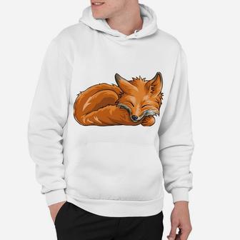 Sleeping Fox Animal Funny Woodland Creature Gift Hoodie | Crazezy