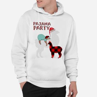 Sleepy Sloth Llama Matching Family Christmas Party Pajama Hoodie | Crazezy