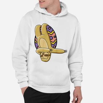 Sloth Dabbing Happy Easter Cute Egg Hunting Hoodie | Crazezy