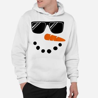 Snowman Face Shirt Boys Kids Toddler Glasse Christmas Winter Hoodie | Crazezy