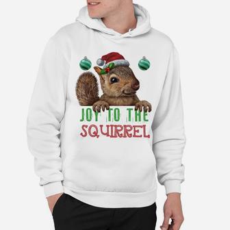 Squirrel Christmas Xmas Holiday Gifts Joy To The Squirrel Hoodie | Crazezy