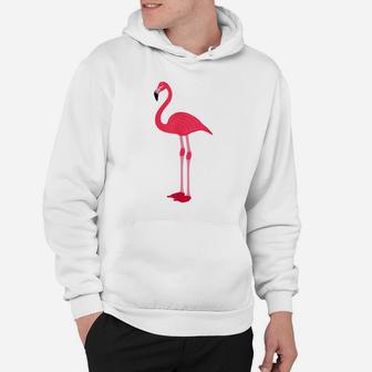 Standing Pink Flamingo Design Hoodie | Crazezy