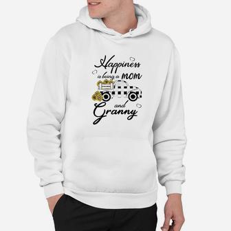 Sunflower Happiness Is Being A Mom And Granny Hoodie | Crazezy