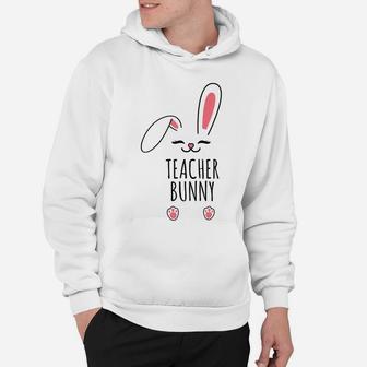 Teacher Bunny Funny Matching Easter Bunny Egg Hunting Hoodie | Crazezy CA