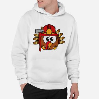 Thanksgiving Firefighter Turkey - Funny Feast Day Gift Hoodie | Crazezy