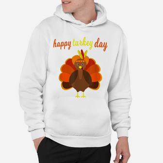 Thanksgiving Turkey Happy Thanksgiving Funny Holiday Print Hoodie | Crazezy