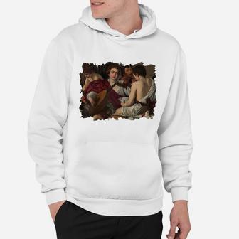 The Musicians Famous Painting By Caravaggio Raglan Baseball Tee Hoodie | Crazezy DE