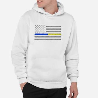 Thin Blue Gold Line 911 Police Hoodie | Crazezy