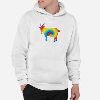 Tie Dye Chamois Rainbow Print Animal Hippie Peace Gift Hoodie - Thegiftio UK
