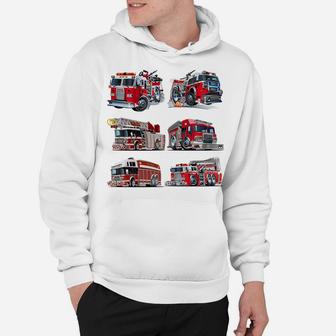 Types Of Fire Truck Boy Toddler Kids Firefighter Xmas Gifts Hoodie | Crazezy