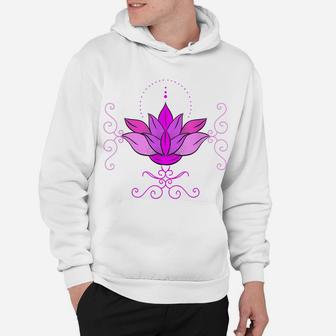 Unalome Lotus Flower Tree Mandala Boho Awareness Meditation Hoodie | Crazezy