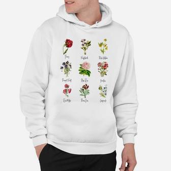 Vintage Botanical Floral Flower Garden Shirt Tshirt Tee Hoodie | Crazezy