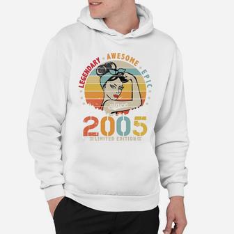 Vintage Legendary Awesome Epic Since 2005 Retro Birthday Sweatshirt Hoodie | Crazezy CA