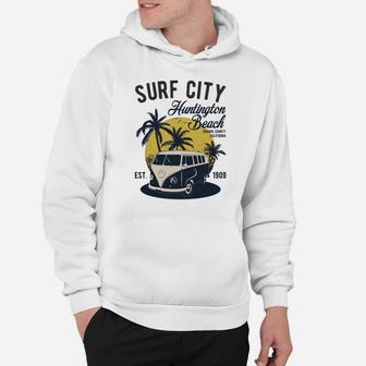 Vintage Surf City Huntington Beach California Summer Gift Sweatshirt Hoodie | Crazezy CA