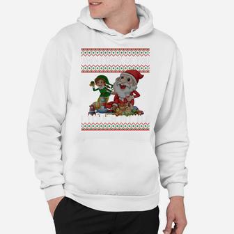 When I Think Of You I Touch My Elf Funny Ugly Christmas Sweatshirt Hoodie | Crazezy