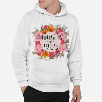 Women 66 Years Old Fabulous Since 1955 Happy 66Th Birthday Hoodie | Crazezy
