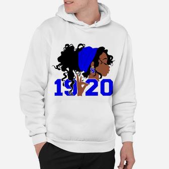 Women Zeta-1920 Hand Sign Pretty Phi-Beta Afro Hair Sweatshirt Hoodie | Crazezy DE