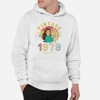 Womens 43 Year Old Vintage 1979 Made In 1979 43Rd Birthday Women Hoodie | Crazezy CA