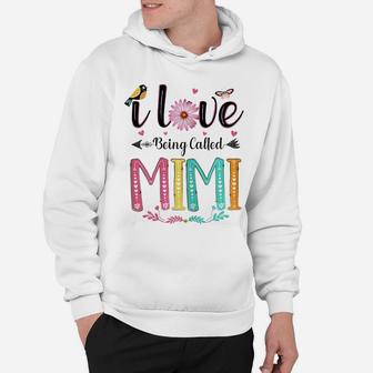 Womens I Love Being Called Mimi Daisy Flower For Grandma Hoodie | Crazezy CA