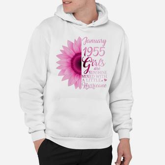 Womens January Girls 1955 Birthday Gift 66 Years Old Made In 1955 Hoodie | Crazezy AU
