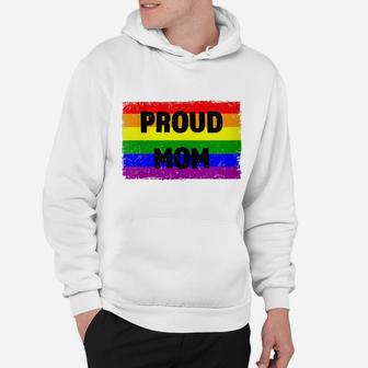 Womens Lgbtq Gay Pride Rainbow Support Ally Proud Mom Family Hoodie | Crazezy
