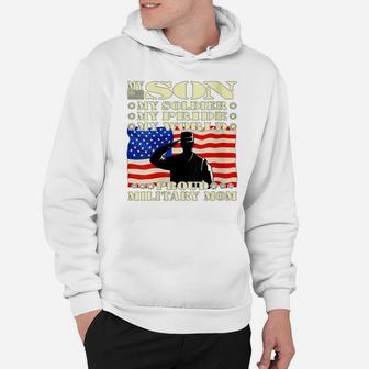 Womens My Son My Soldier Hero Proud Military Mom Army Mother Gifts Hoodie | Crazezy