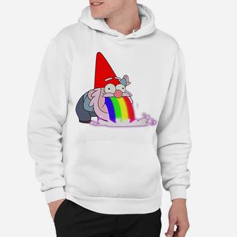 Womens Rainbow Puking Gnome Gravity Inspired Big Dipper Falls Tee Hoodie | Crazezy