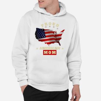 Womens Usa Flag Patriotic Proud American Mom - Matching Family Hoodie | Crazezy AU