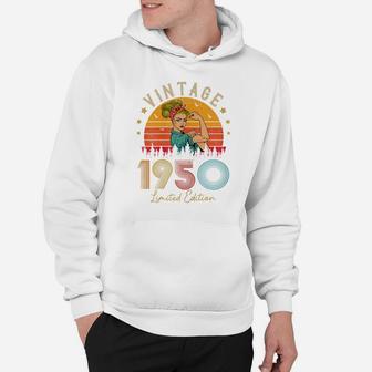 Womens Vintage 1950 Made In 1950 72Nd Birthday Women 72 Years Old Hoodie | Crazezy